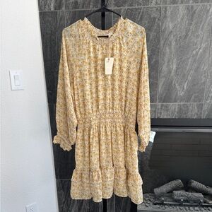 Easel 1X Plus Size Yellow Dress NWT